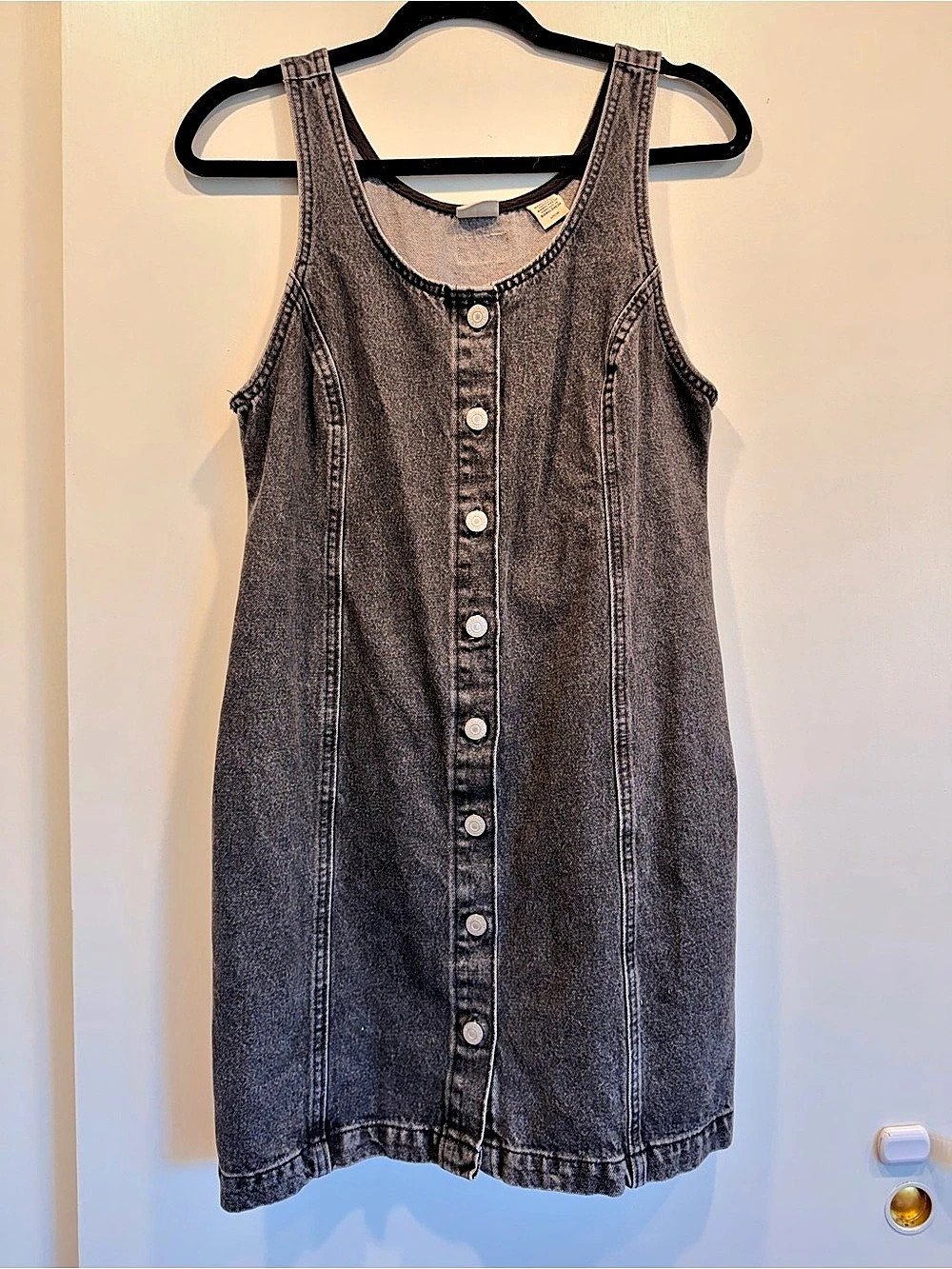 Levi'Small Denim Vest Dress Black Small